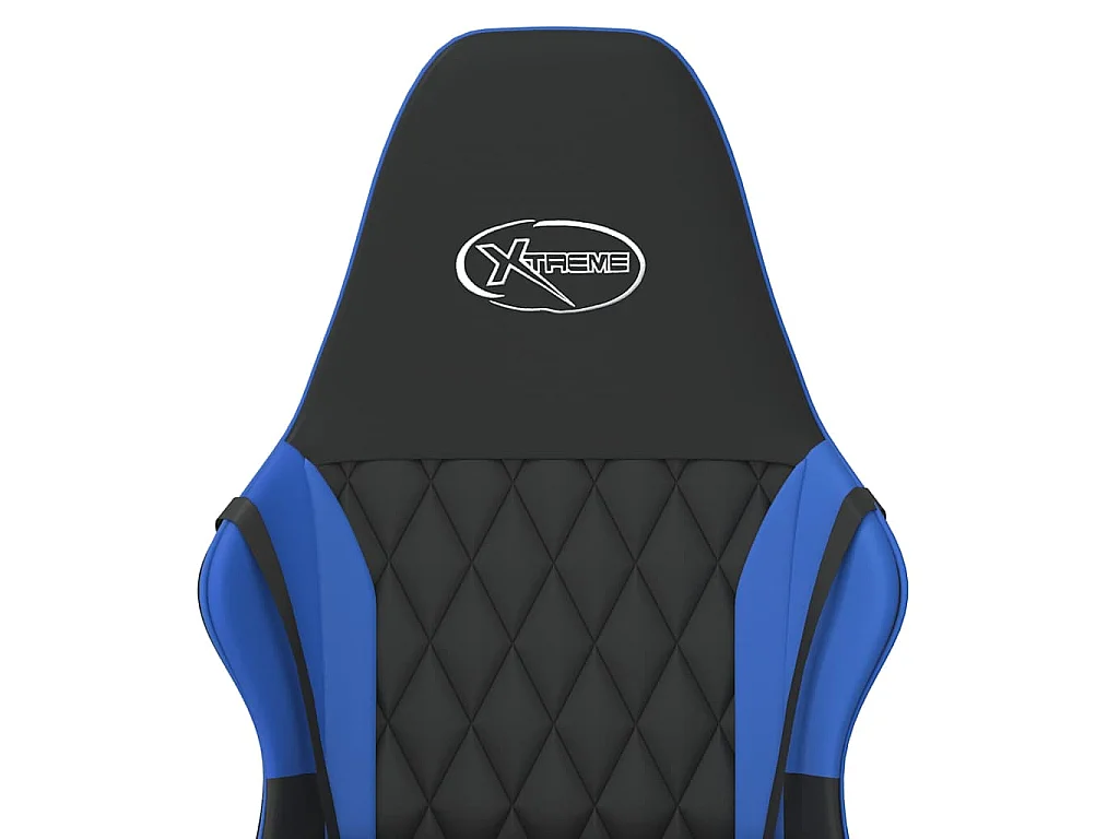Chaise de jeu Noir et bleu Similicuir