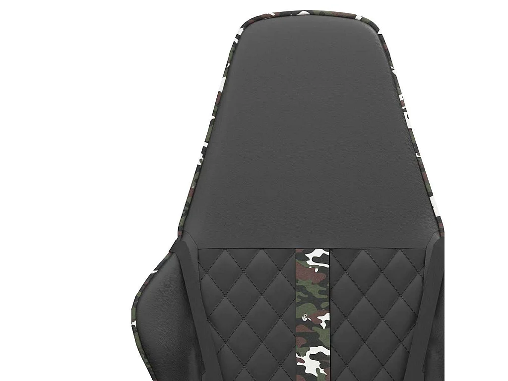 Gamestoel kunstleer zwart en camouflage