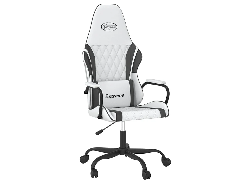 Chaise de jeu de massage Blanc et noir Similicuir