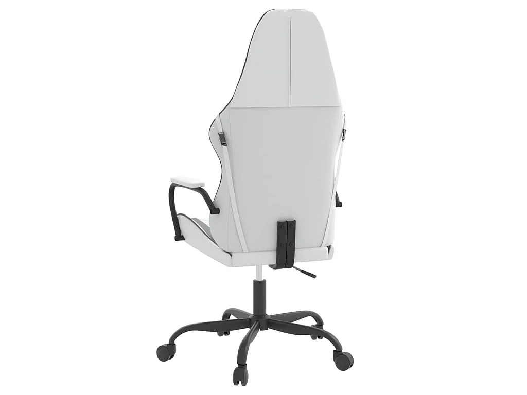 Chaise de jeu de massage Blanc et noir Similicuir