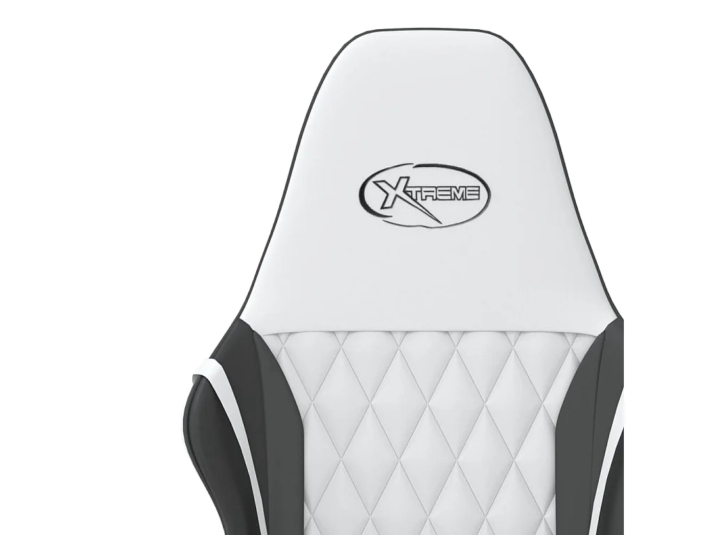 Chaise de jeu de massage Blanc et noir Similicuir