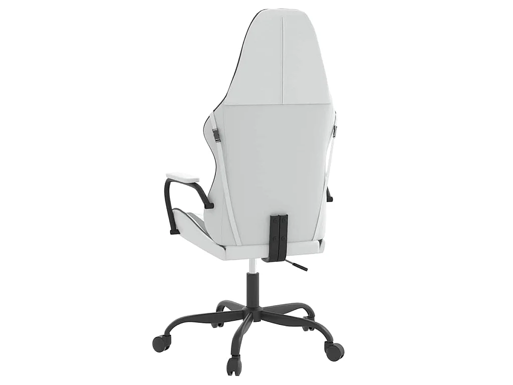 Chaise de jeu de massage Blanc et noir Similicuir
