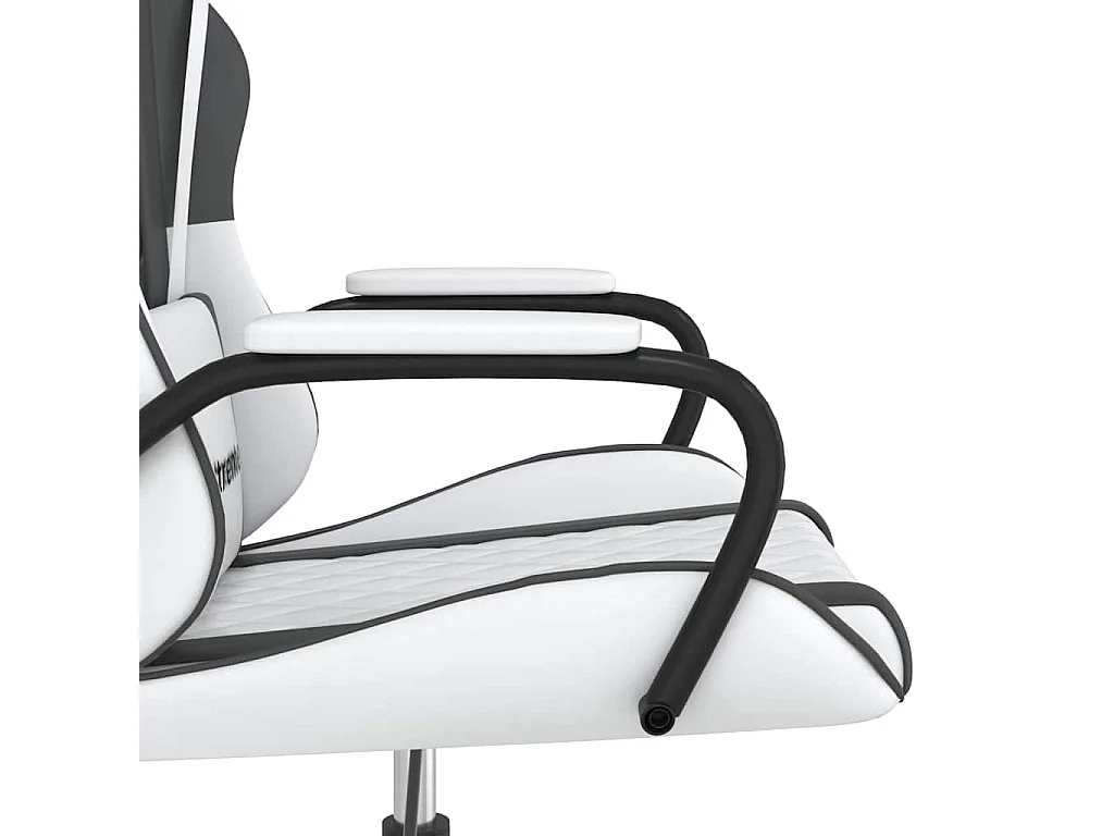 Chaise de jeu de massage Blanc et noir Similicuir
