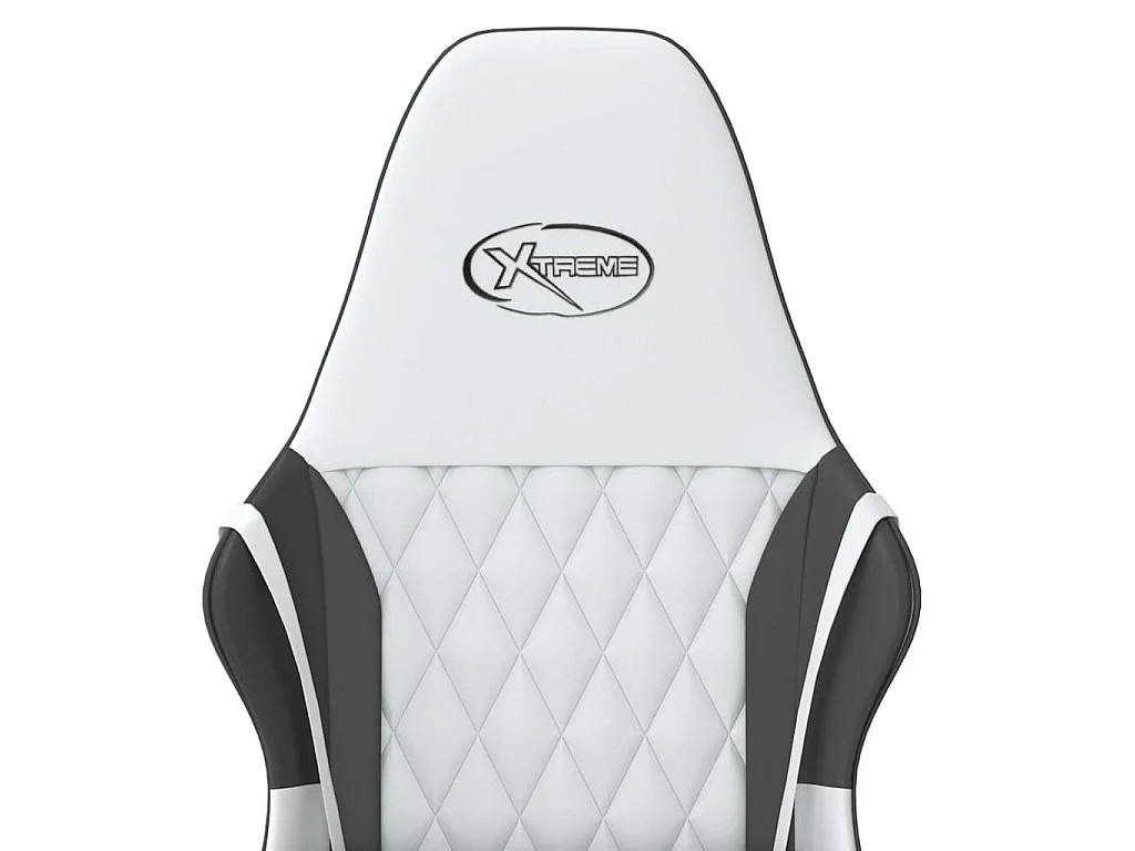 Chaise de jeu de massage Blanc et noir Similicuir