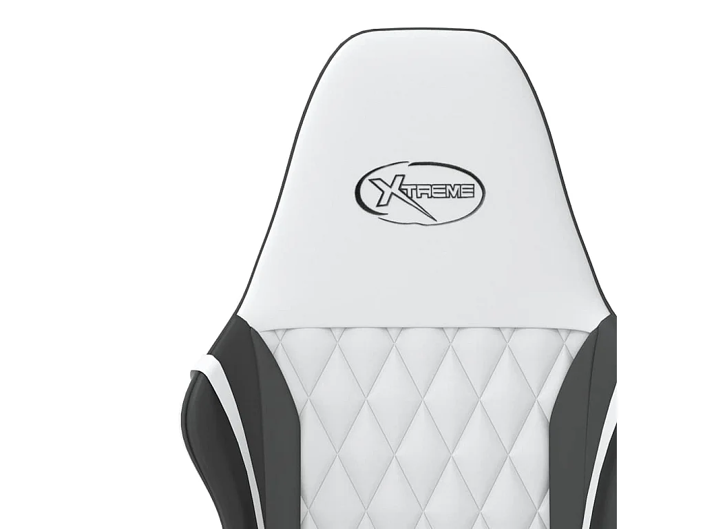 Chaise de jeu de massage Blanc et noir Similicuir