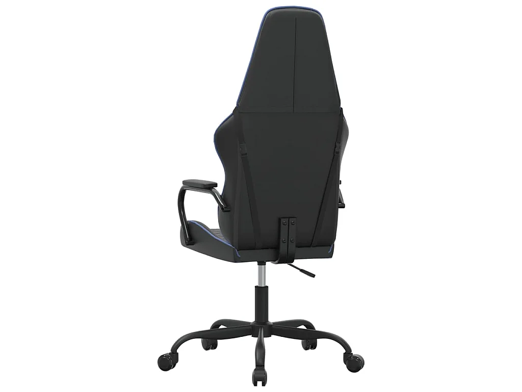 Gaming-Stuhl Schwarz und Blau Kunstleder