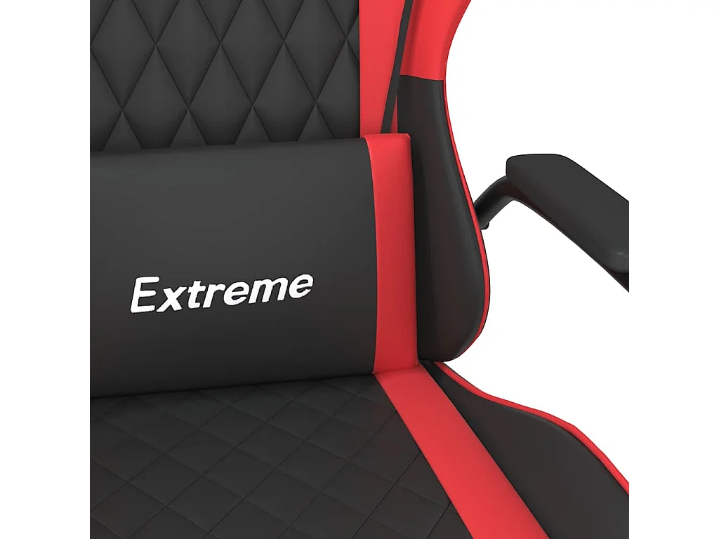 Chaise de jeu Noir et rouge Similicuir