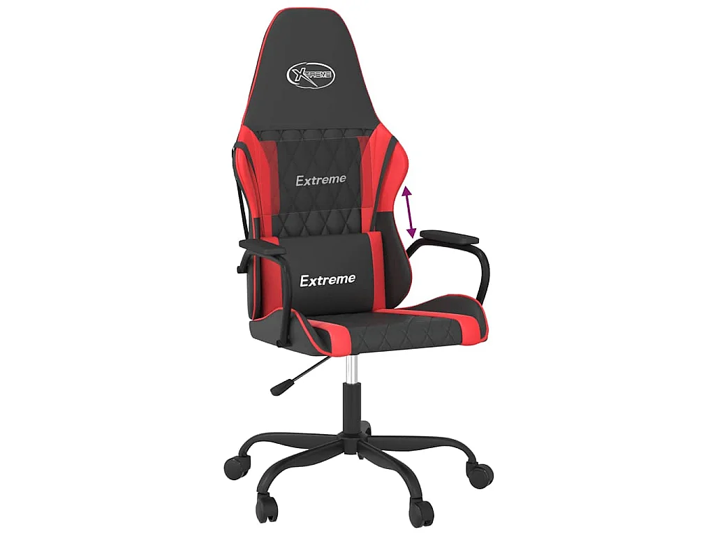Chaise de jeu Noir et rouge Similicuir