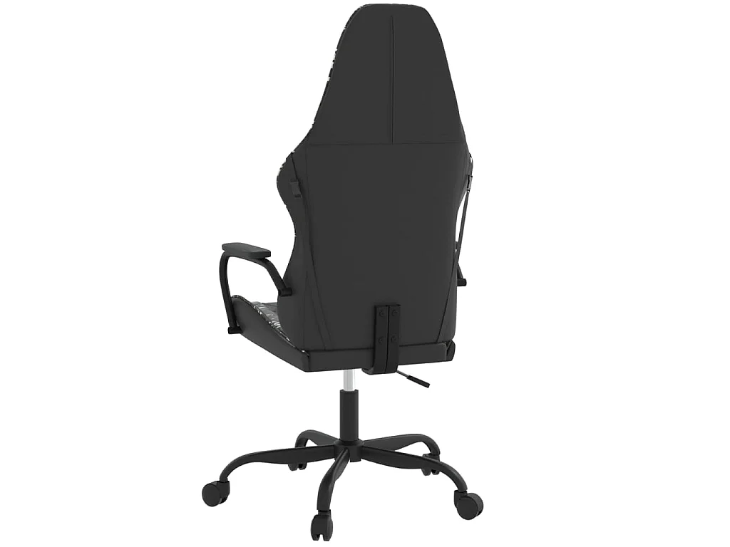 Gamestoel kunstleer zwart en camouflage