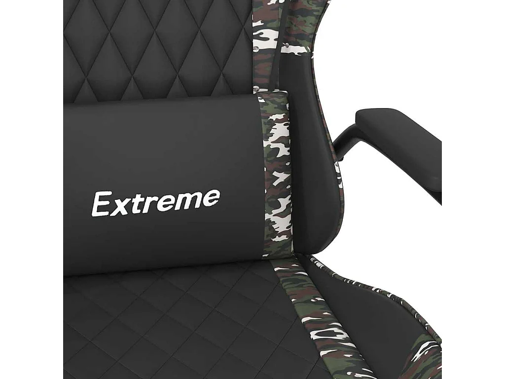 Chaise de jeu Noir et camouflage Similicuir