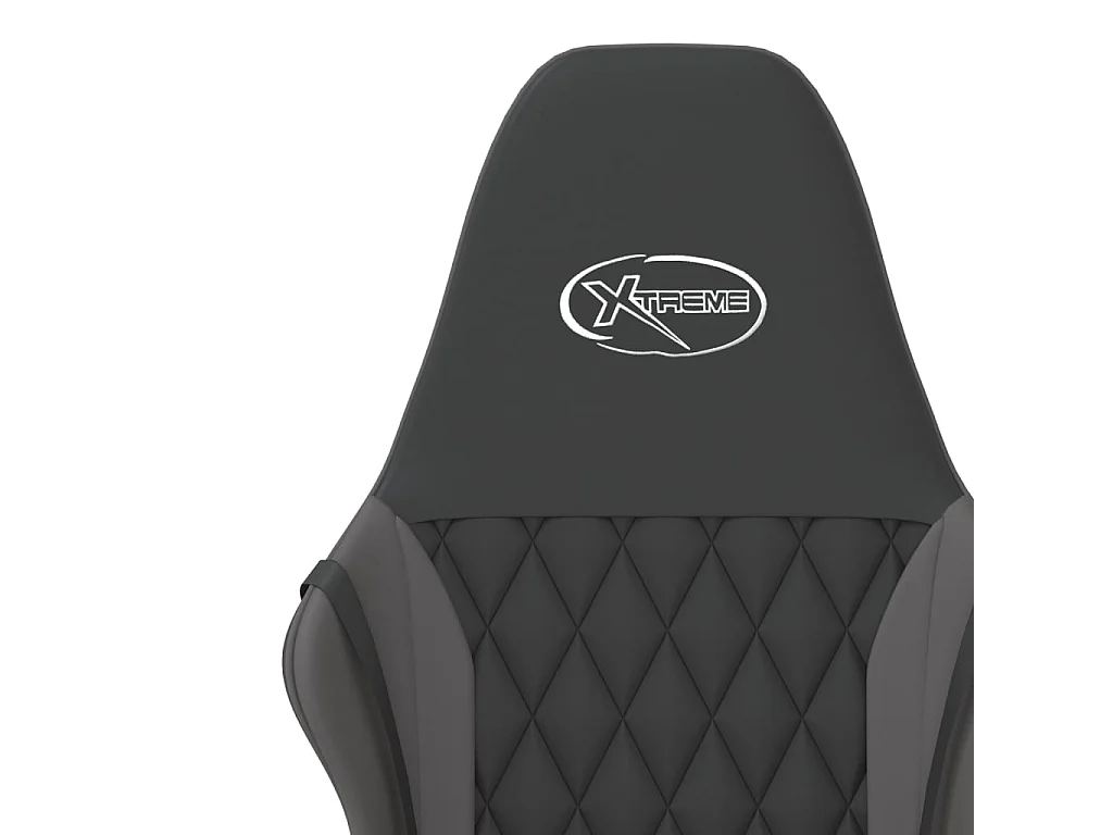 Chaise de jeu Noir et gris Similicuir