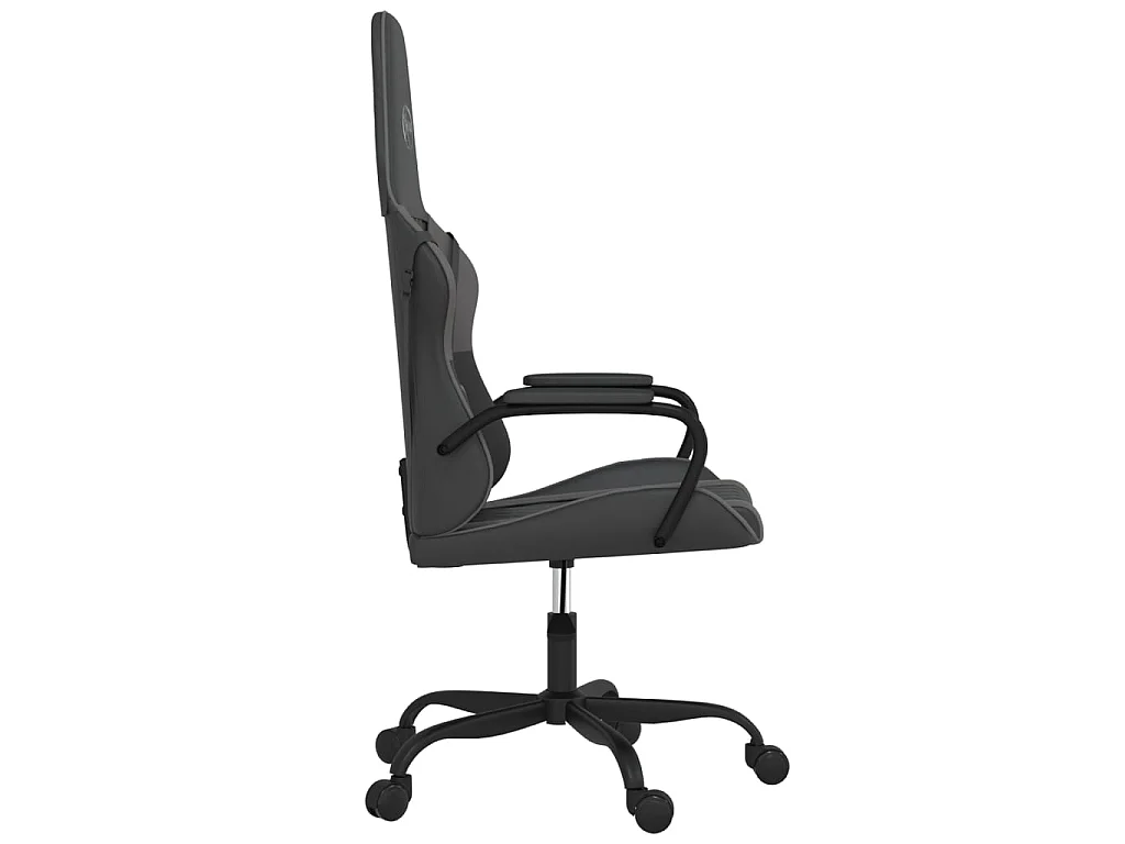 Chaise de jeu Noir et gris Similicuir