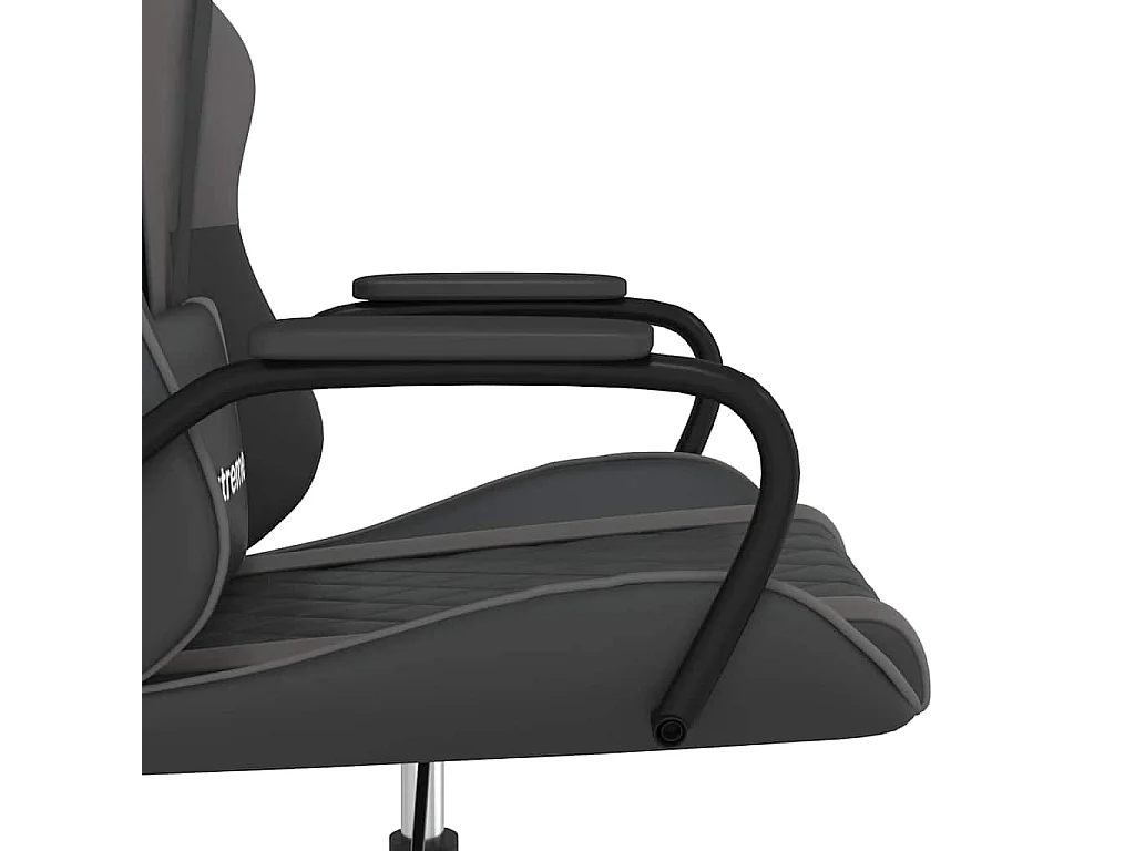 Chaise de jeu Noir et gris Similicuir