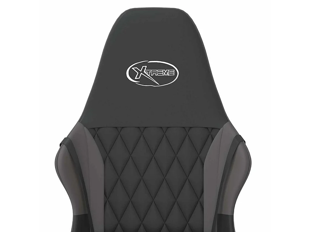 Chaise de jeu Noir et gris Similicuir
