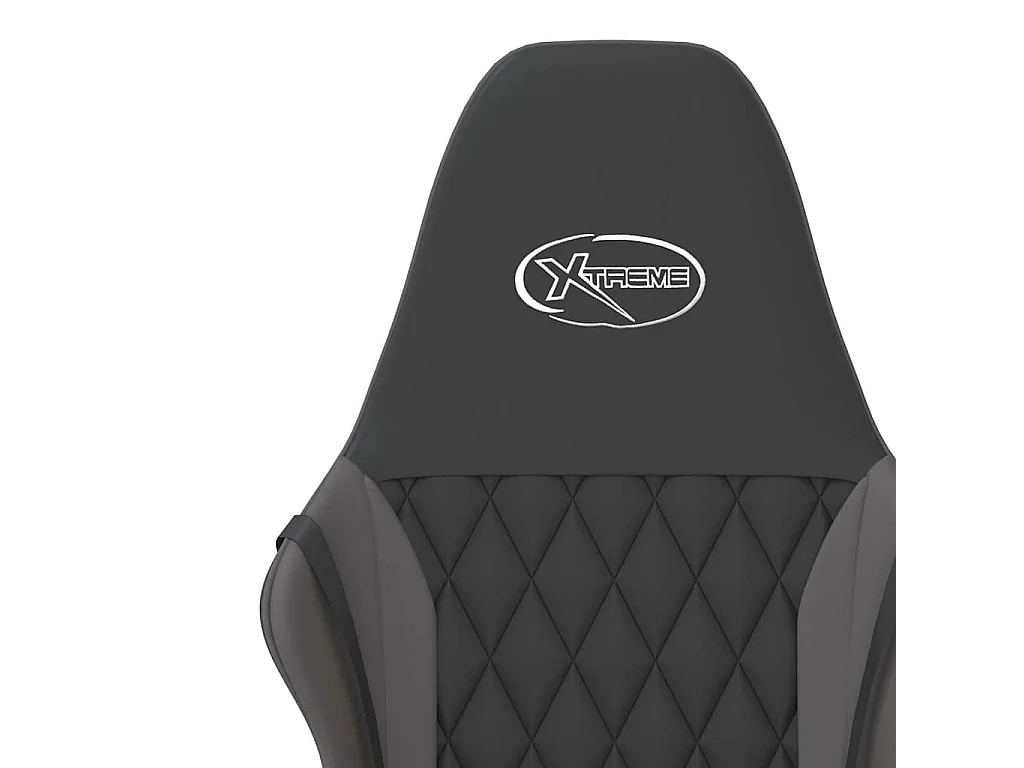 Chaise de jeu Noir et gris Similicuir