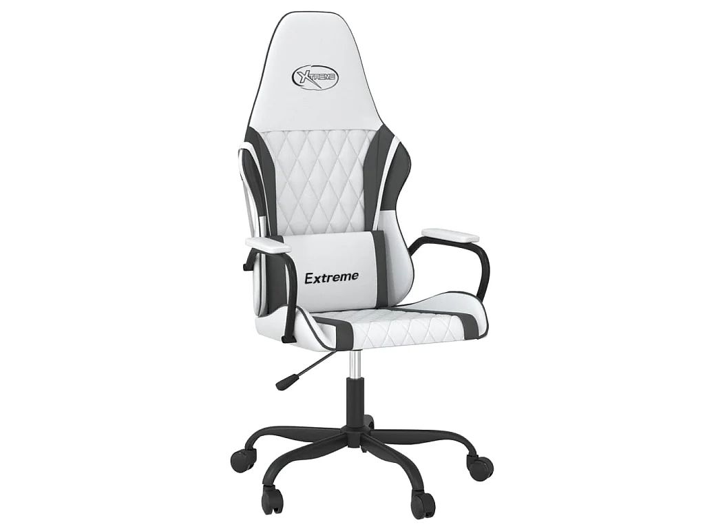 Chaise de jeu Blanc et noir Similicuir