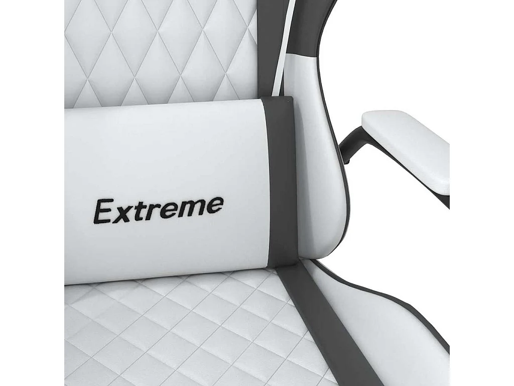 Chaise de jeu Blanc et noir Similicuir