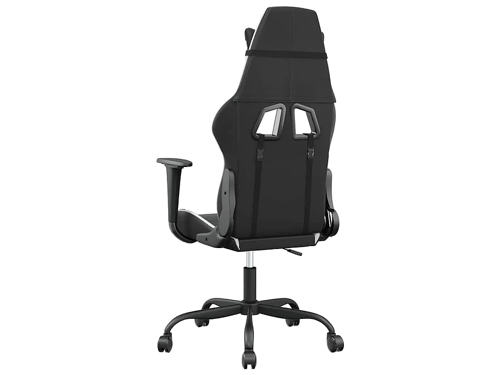 Chaise de jeu de massage Noir et blanc Similicuir