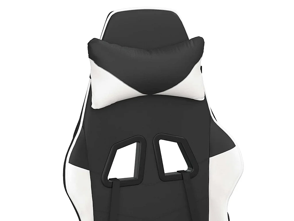 Chaise de jeu de massage Noir et blanc Similicuir