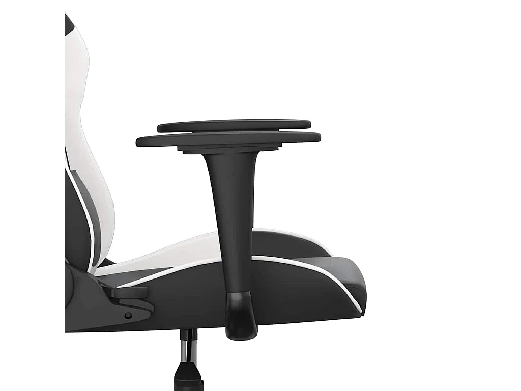 Chaise de jeu de massage Noir et blanc Similicuir