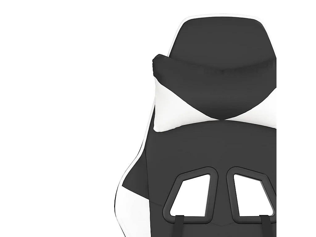 Chaise de jeu de massage Noir et blanc Similicuir