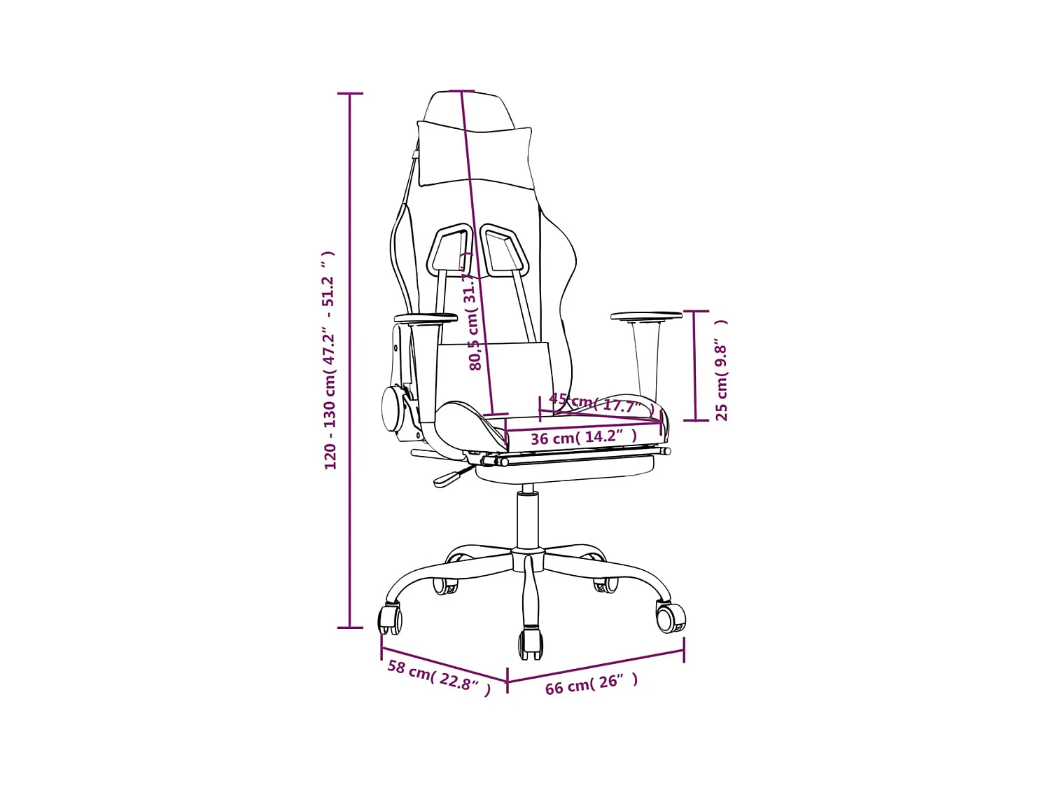 Chaise de jeu de massage avec repose-pied Noir et rouge Tissu