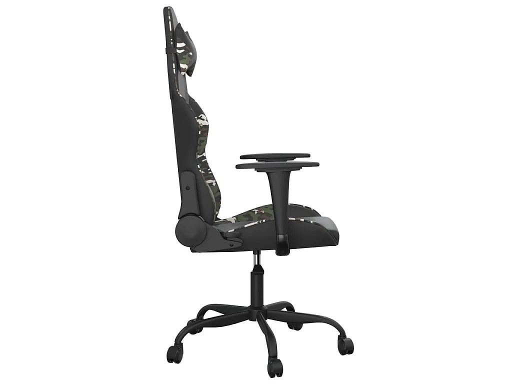 Massage gamestoel kunstleer zwart en camouflage