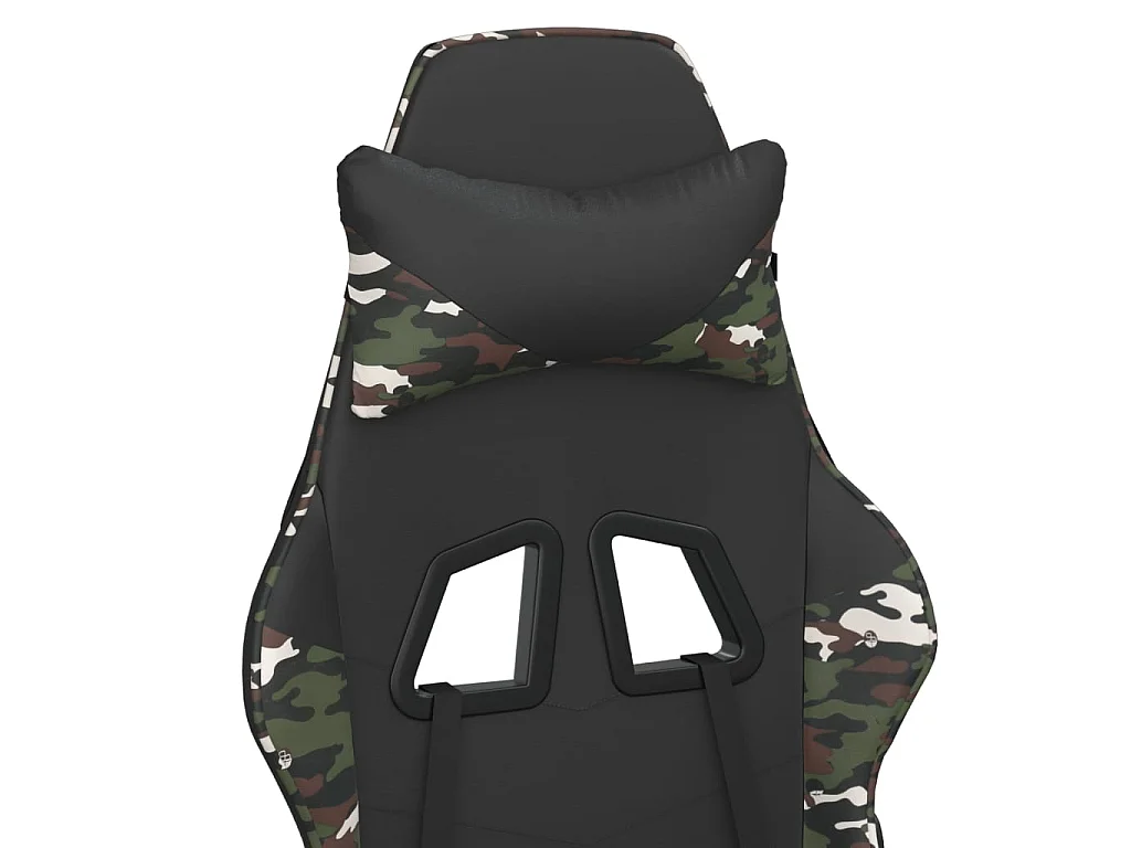 Massage gamestoel kunstleer zwart en camouflage