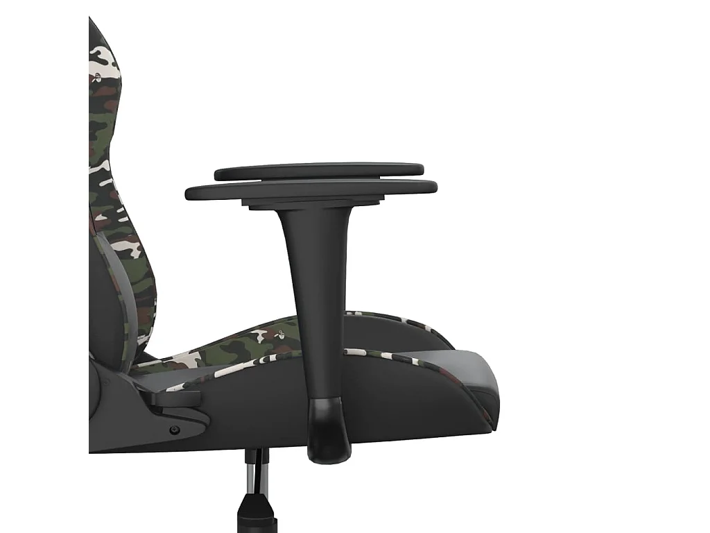 Massage gamestoel kunstleer zwart en camouflage