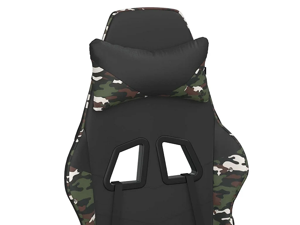 Chaise de jeu de massage Noir et camouflage Similicuir