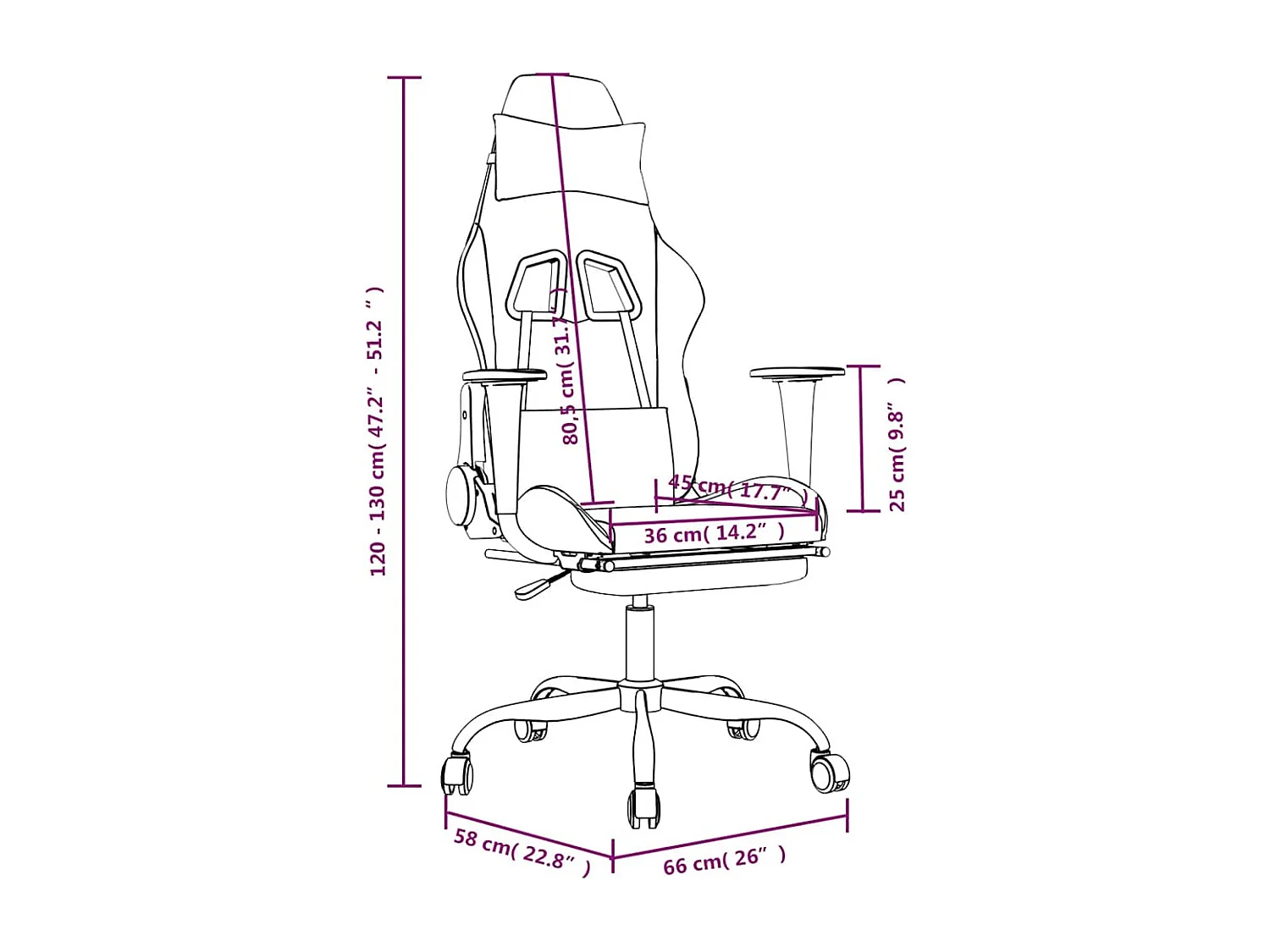 Chaise de jeu de massage avec repose-pied Noir et jaune Tissu