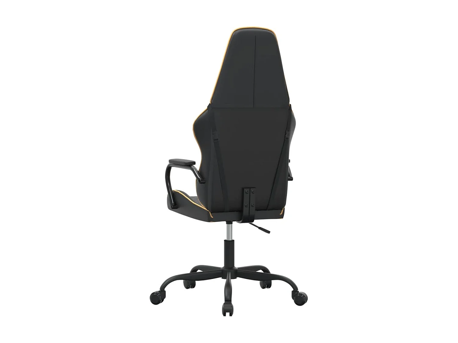 Chaise de jeu de massage doré et noir similicuir