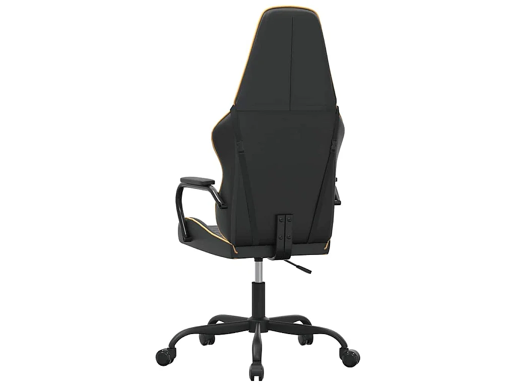 Chaise de jeu de massage doré et noir similicuir