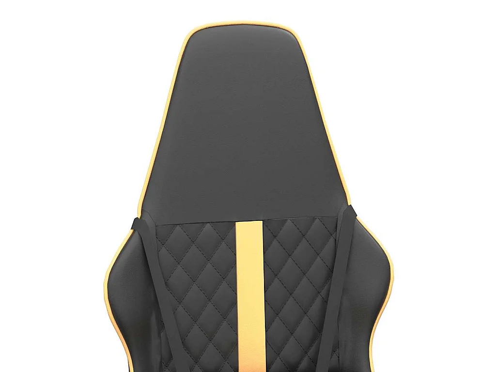Chaise de jeu de massage doré et noir similicuir