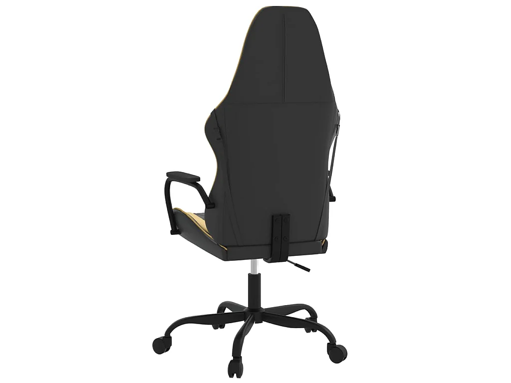 Chaise de jeu de massage Noir et doré Similicuir