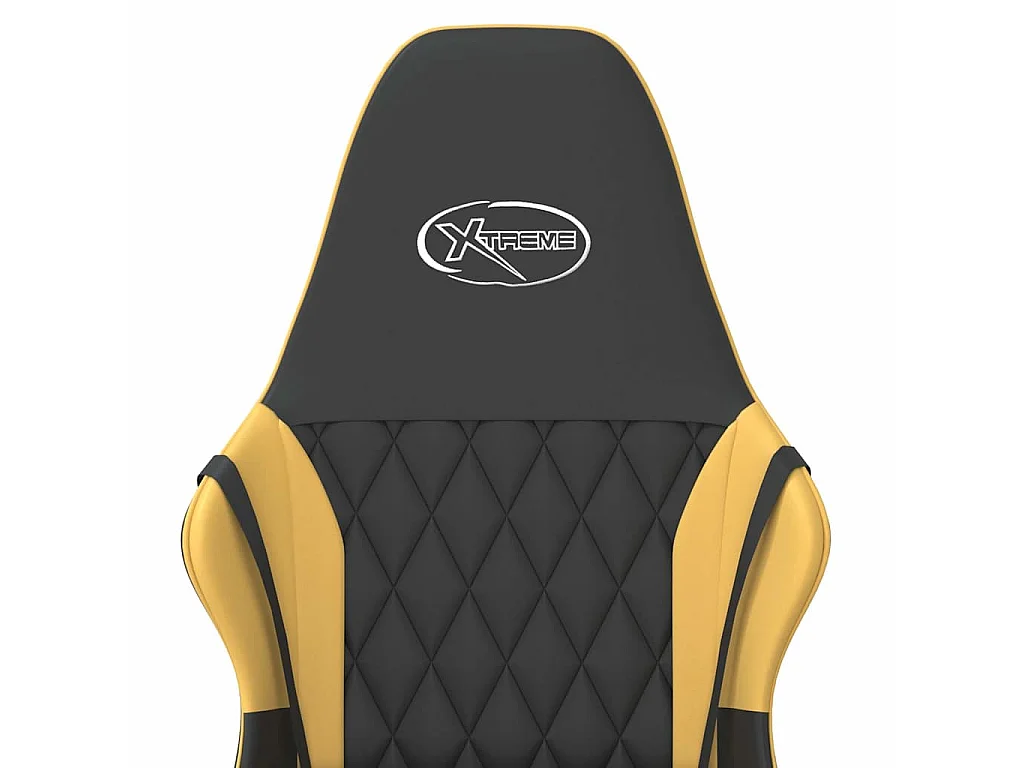 Chaise de jeu de massage Noir et doré Similicuir
