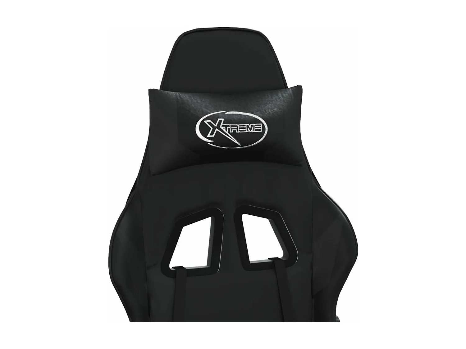 Sedia da Gaming Massaggiante Nera in Similpelle