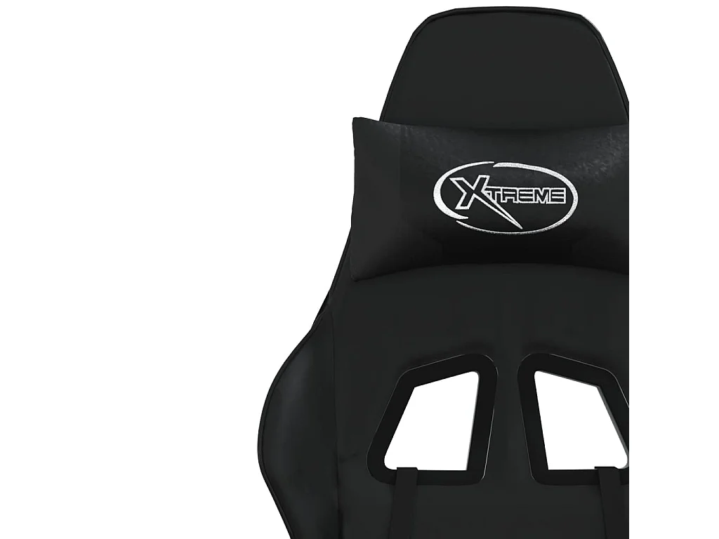 Sedia da Gaming Massaggiante Nera in Similpelle