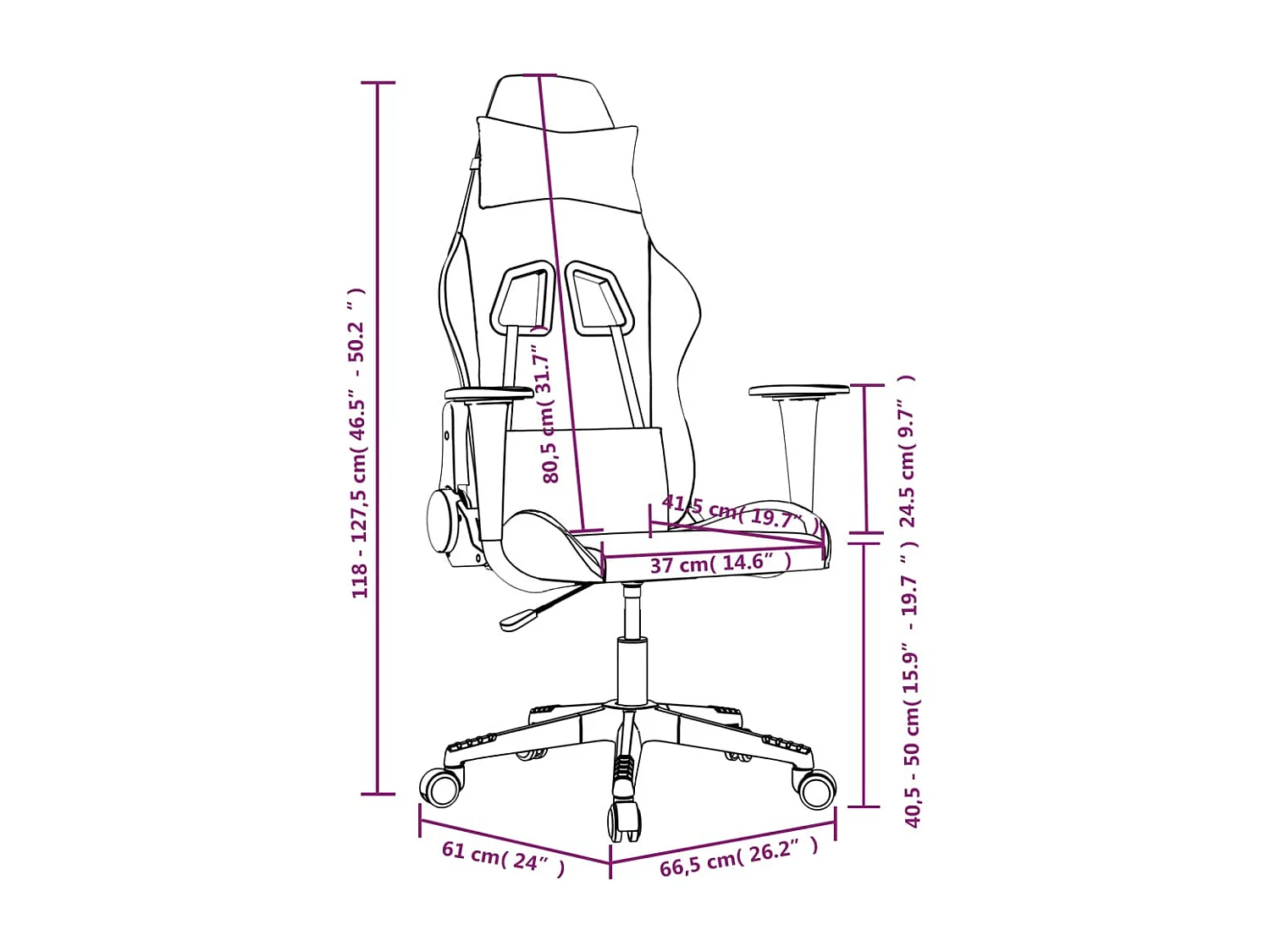 Chaise de jeu de massage noir similicuir