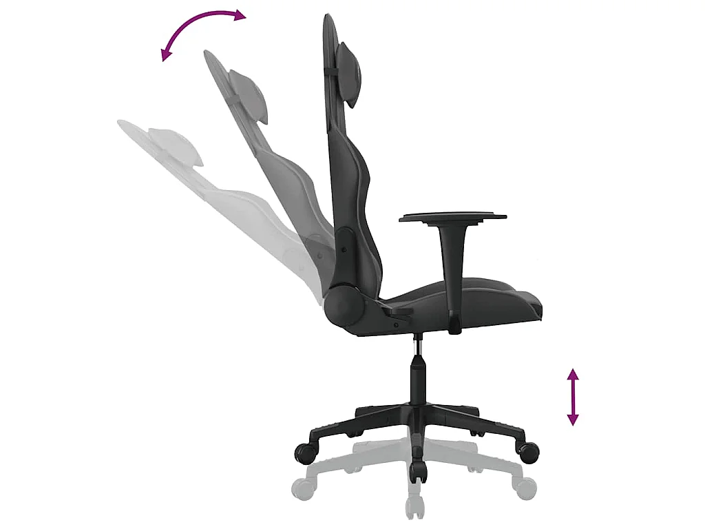 Chaise de jeu de massage noir similicuir