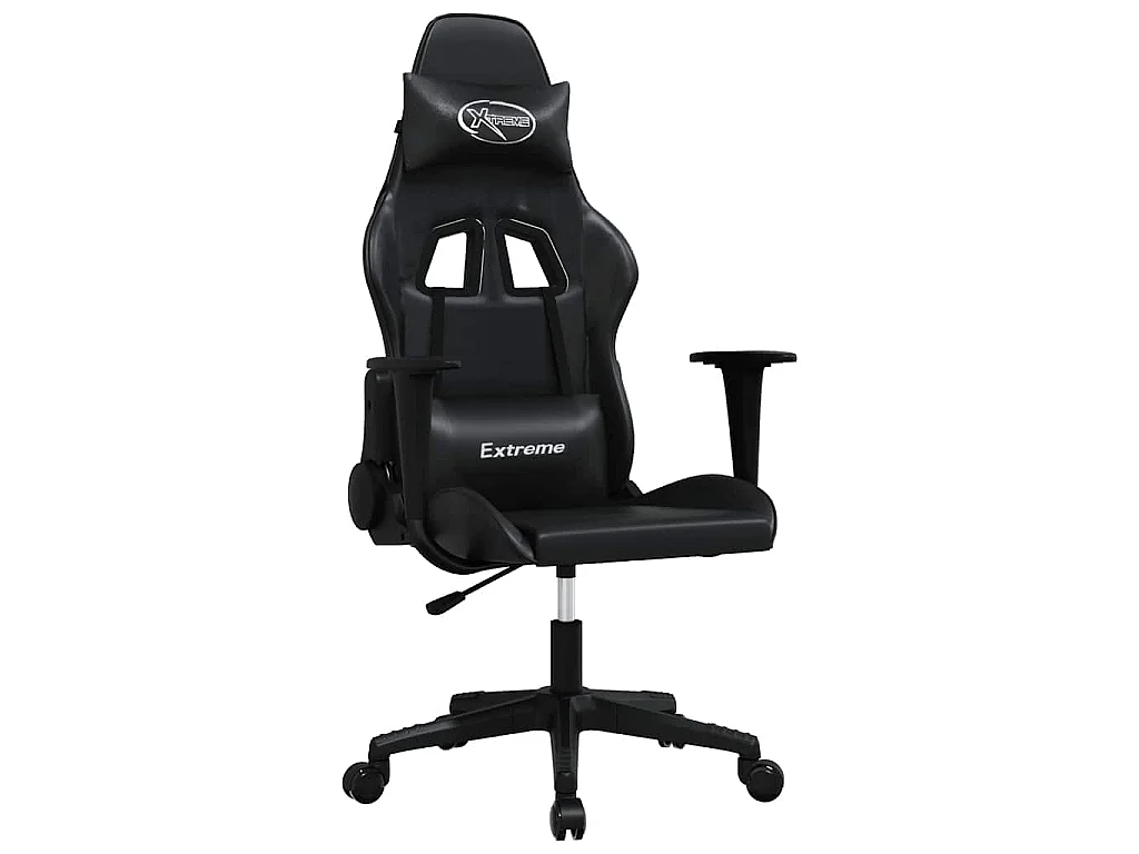 Chaise de jeu de massage noir similicuir