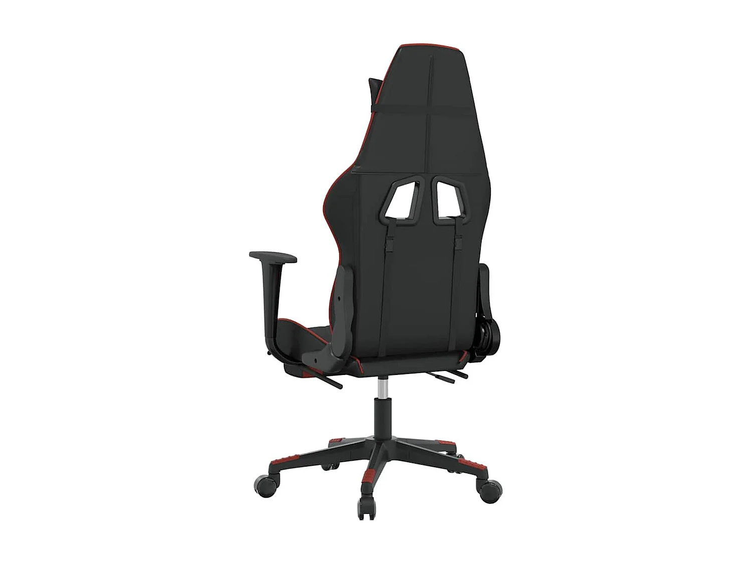 Chaise de jeu de massage avec repose-pied Noir&Rouge Similicuir