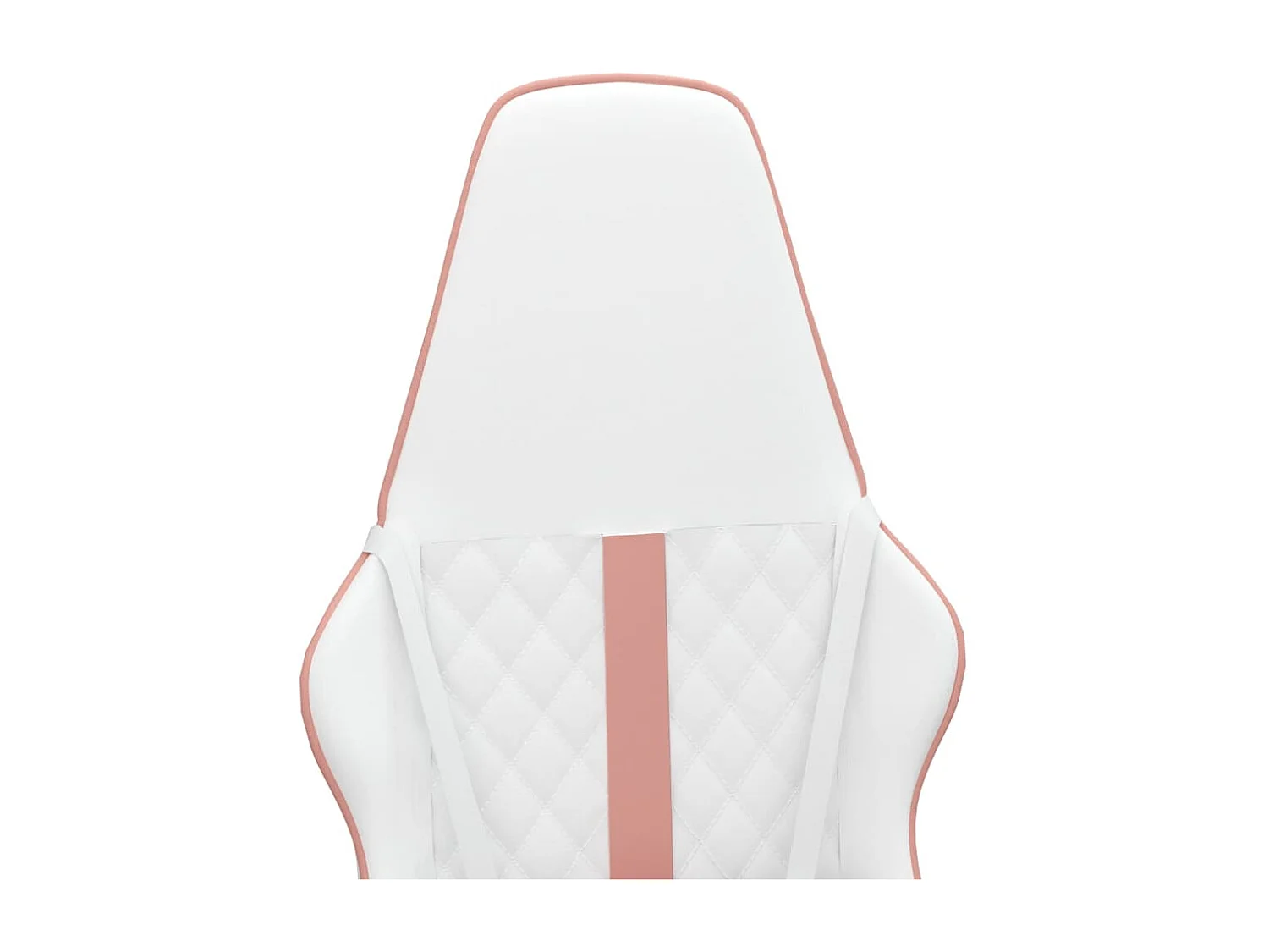 Cadeira gaming couro artificial branco e rosa
