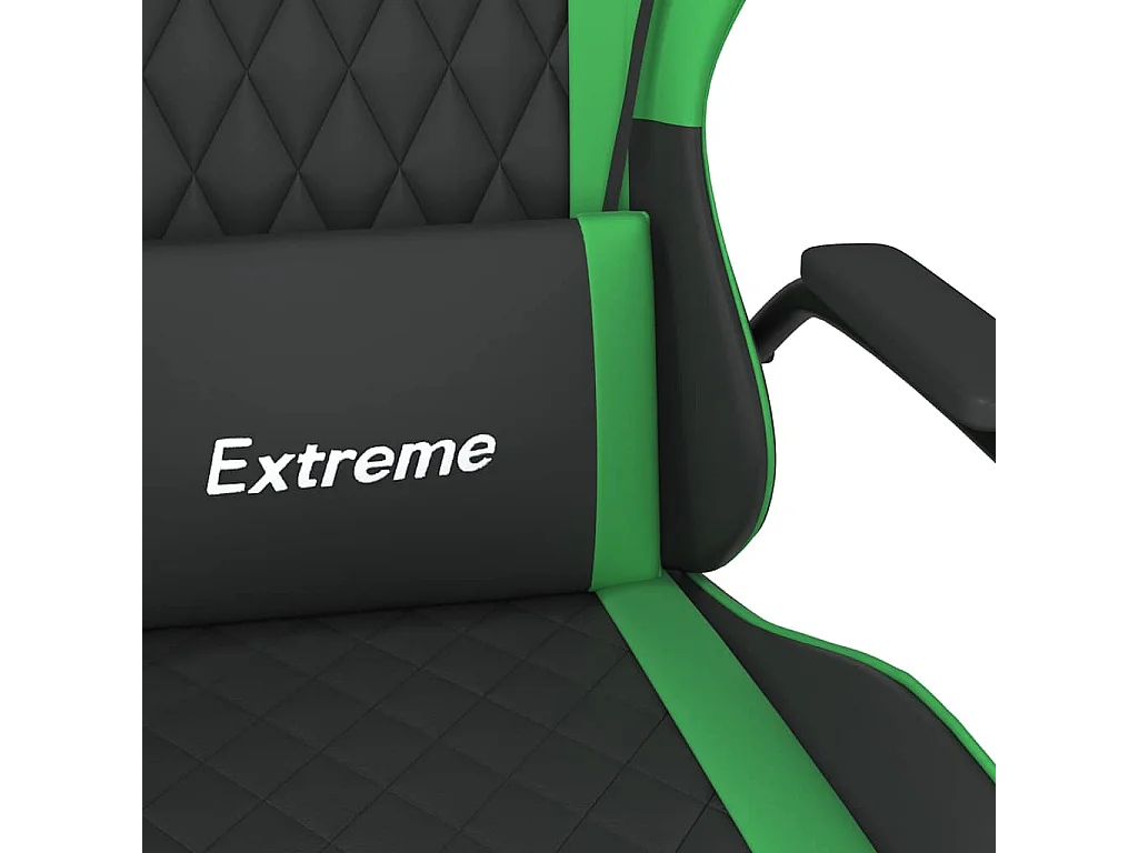 Chaise de jeu Noir et vert Similicuir