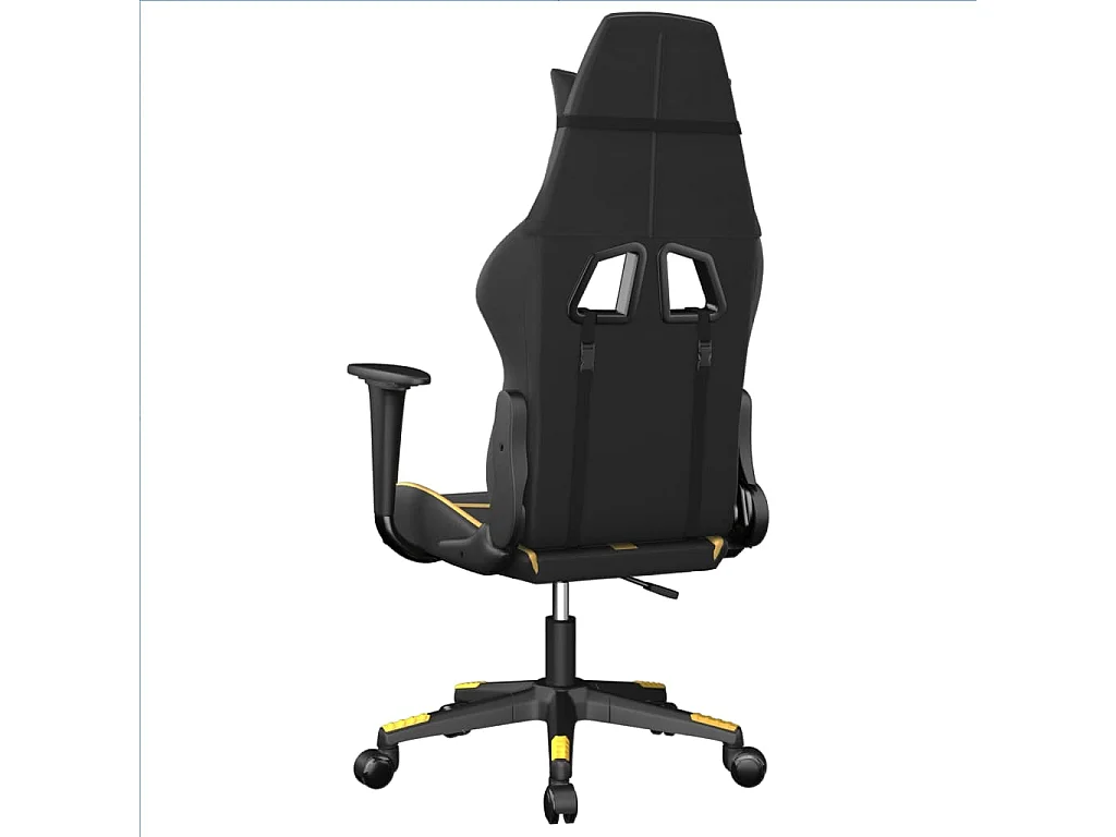 Chaise de jeu de massage Noir et doré Similicuir