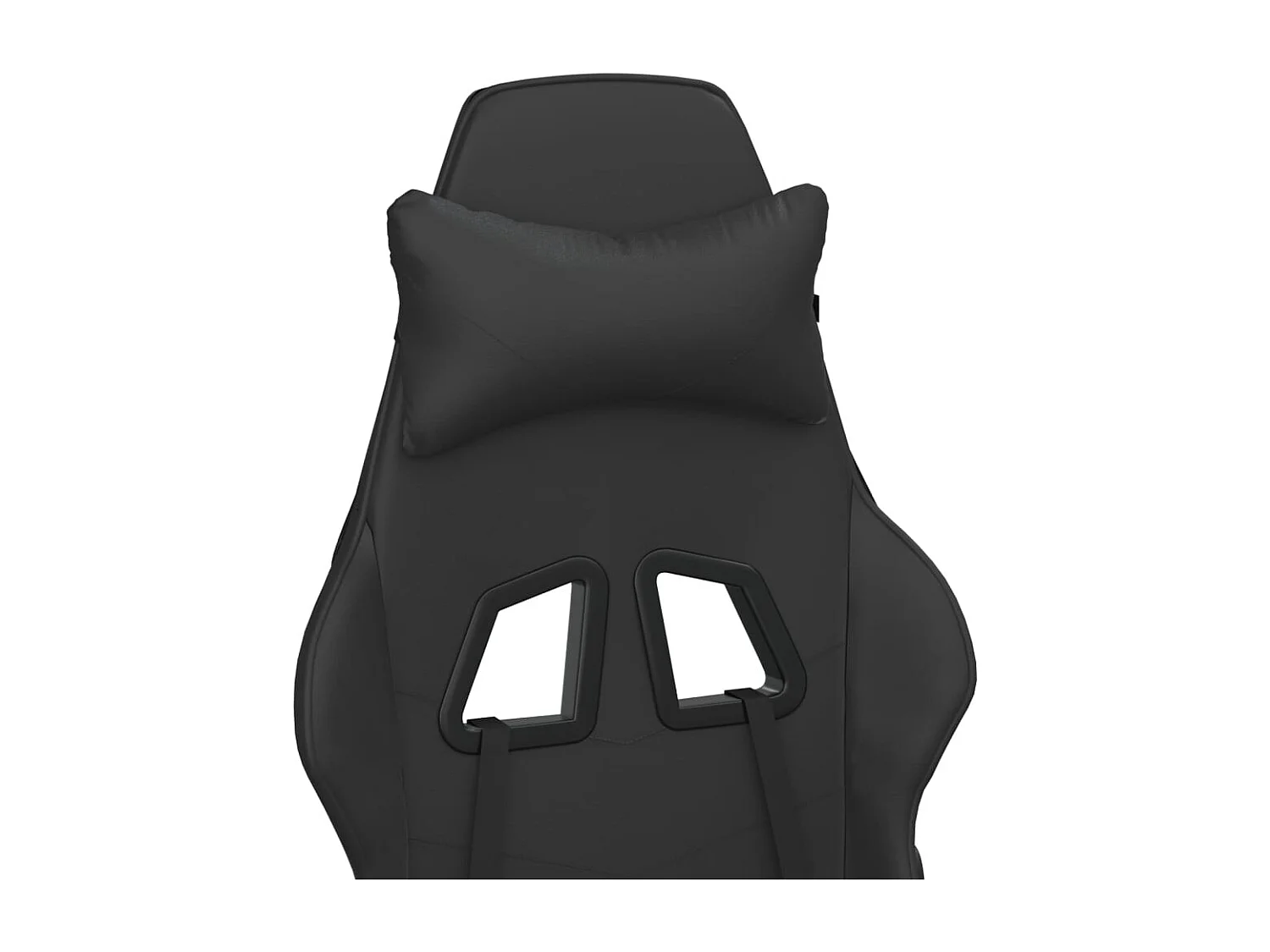 Sedia da Gaming con Poggiapiedi Nero in Similpelle