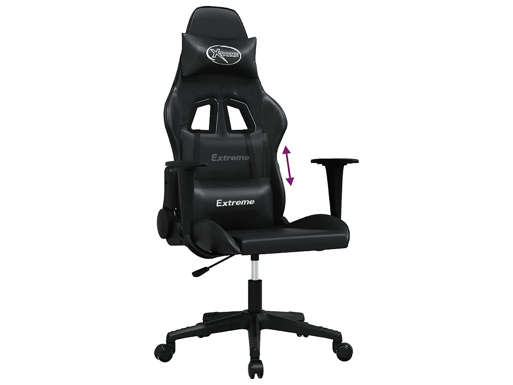 Gamestoel kunstleer zwart