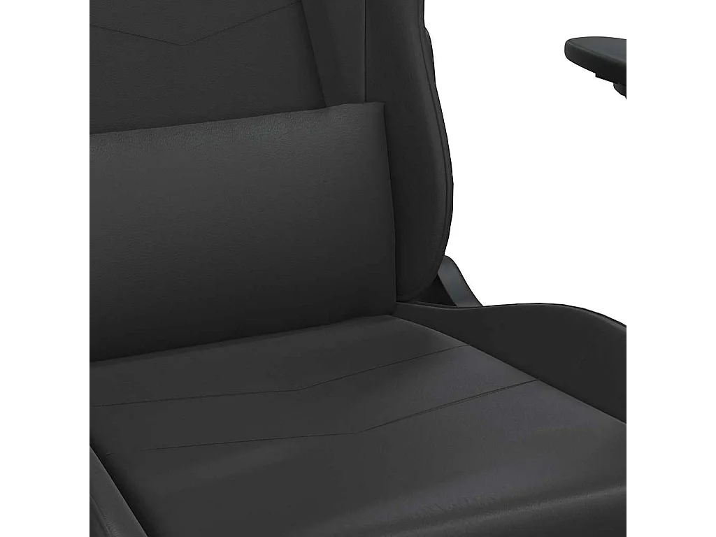 Chaise de jeu de massage avec repose-pied Noir Similicuir