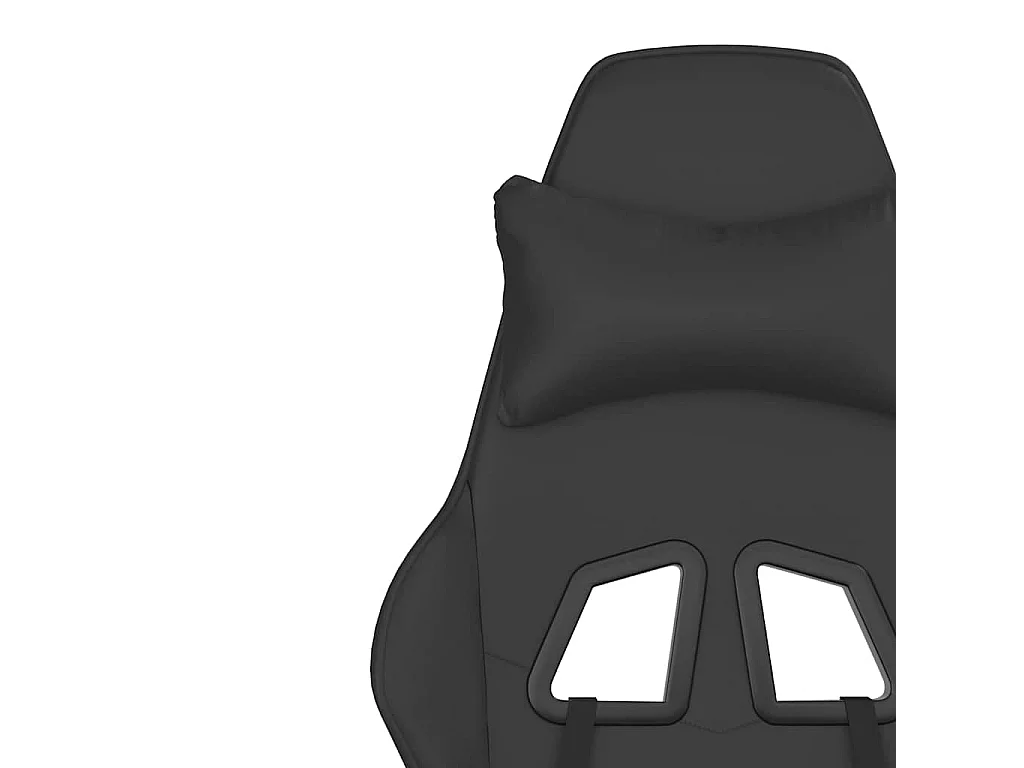 Chaise de jeu de massage avec repose-pied Noir Similicuir