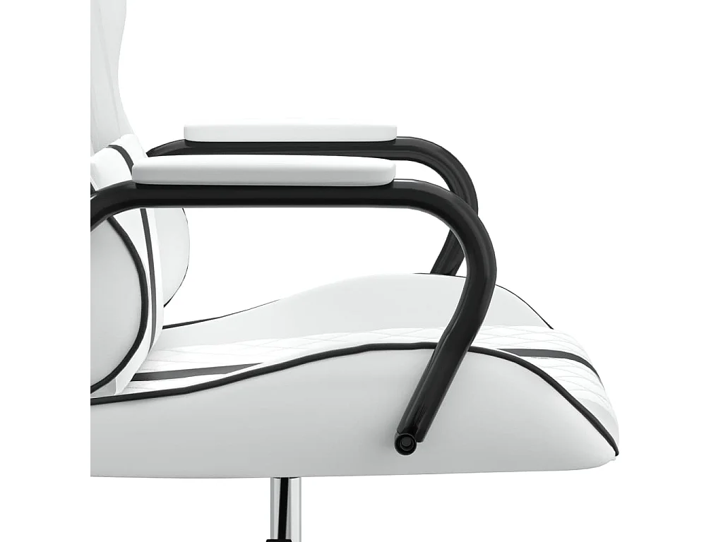 Chaise de jeu Blanc et noir Similicuir